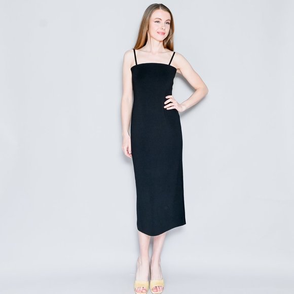 knee length dresses for ladies Saffie Slinky Midi Tube Dress in Ashy Blue main image 0